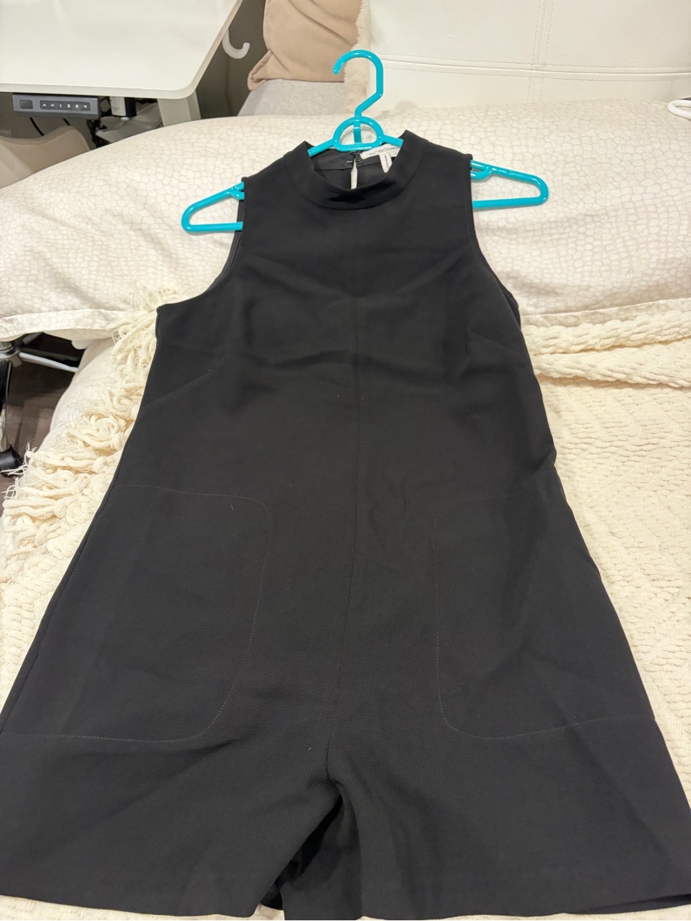 BCBGeneration Black Sleeveless Short Jumpsuit Romper